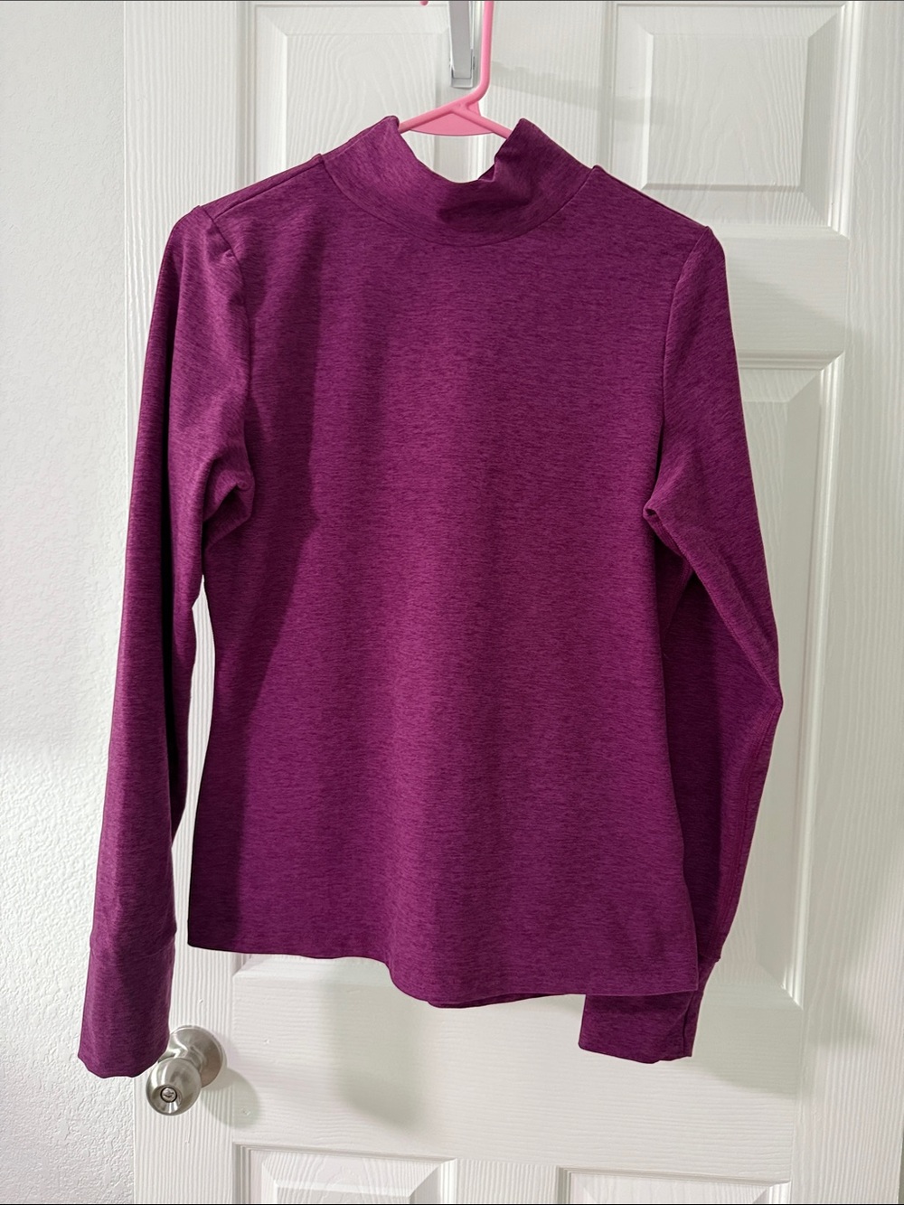 Beyond Yoga Purple Mock Neck Long Sleeve Top